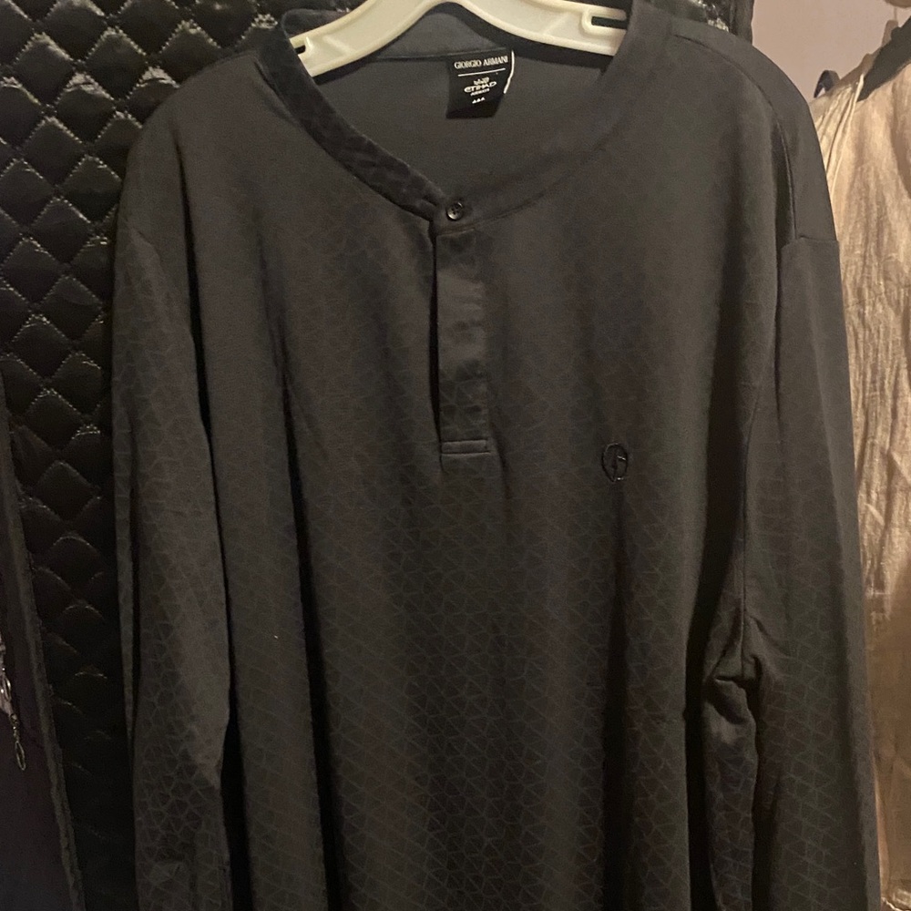 Giorgio Armani Charcoal Long Sleeve Shirt